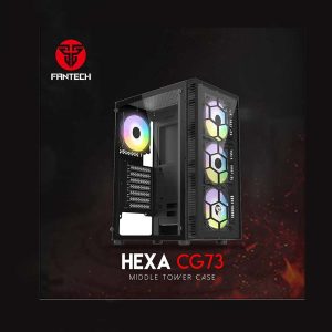 FANTECH HEXA CG73 RGB Mid Tower Cpu Cases with Side Tempered Glass